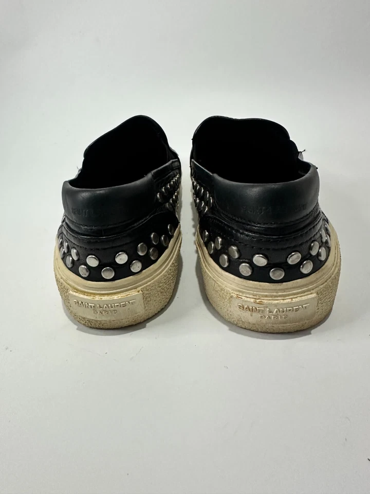Saint Laurent Leather Studded Accents Sneakers Size 39 EU/ 9 US/ 6 UK - Image 3 of 4