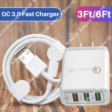 USB Cable QC 3.0 Quick Wall Charger Adapter For Apple iPhone 14 13 12 11 8 7 Xs