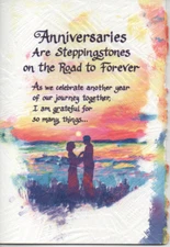 BLUE MOUNTAIN ARTS GREETING CARD "ANNIVERSARIES STEPPINGSTONES ROAD TO FOREVER