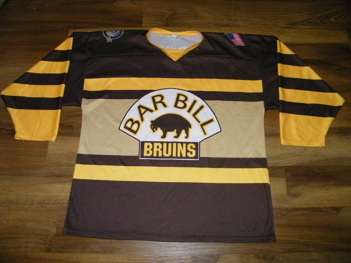 VINTAGE GAME USED BOSTON BRUINS LOOKING MINOR LEAGUE HOCKEY JERSEY