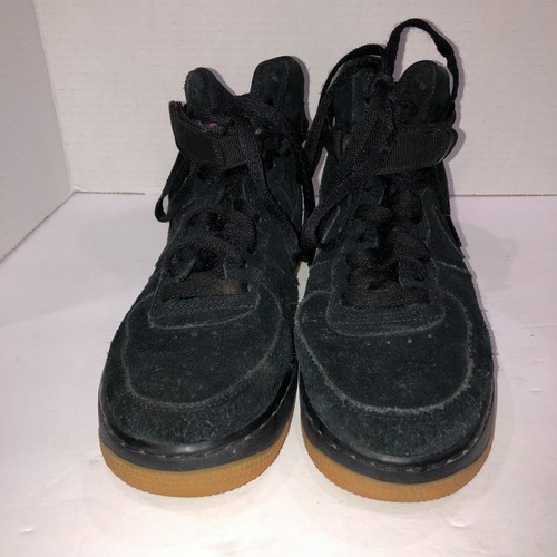 Nike Air Force 1 Alto Niños Talla 7Y Gamuza Negro Goma Tenis Zapatos AF 1 807617-002 - Imagen 4 de 12