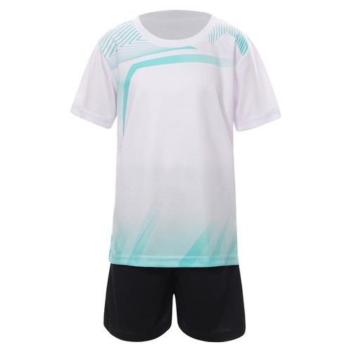 Kids Boys Outfit Elastic Waistband Shorts Football Jerseys Short Sleeve Soccer - Picture 17 of 89