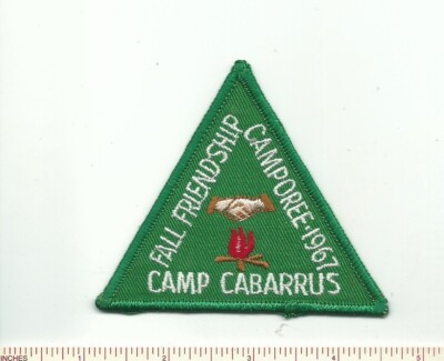 DX SCOUT BSA 1967 CAMP CABARRUS FALL FRIENDSHIP CAMPOREE NORTH CAROLINA PATCH NC