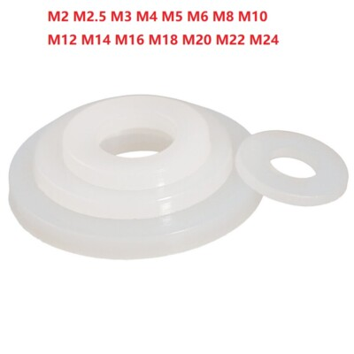 #ad #ad WHITE NYLON PLASTIC FLAT WASHERS FOR SCREWS BOLTS PREMIUM FENDER WASHERS M2 M24 $77.58
