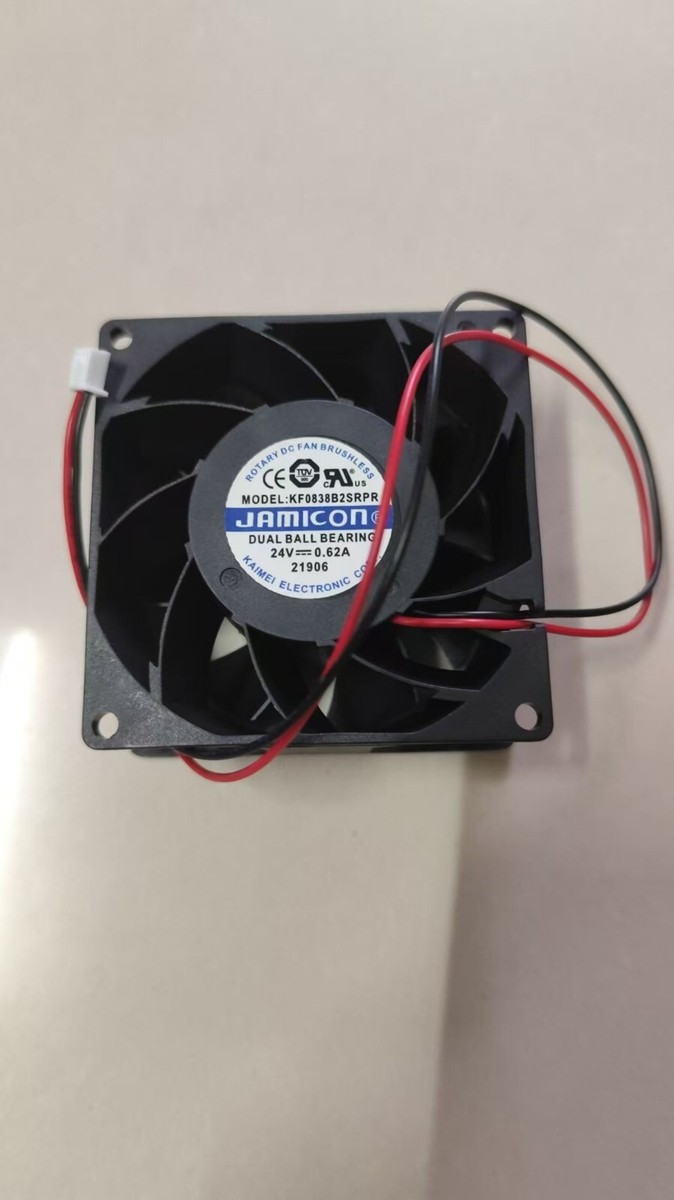 1 PCS JAMICON Fan KF0838B2SRPR DC24V 0.62A 8CM 8038 2 wire
