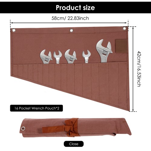 Wrench Organizer Bag Canvas Wrench Storage Bag Easy to Use Wrench Organizer AU ☣ - Picture 11 of 22
