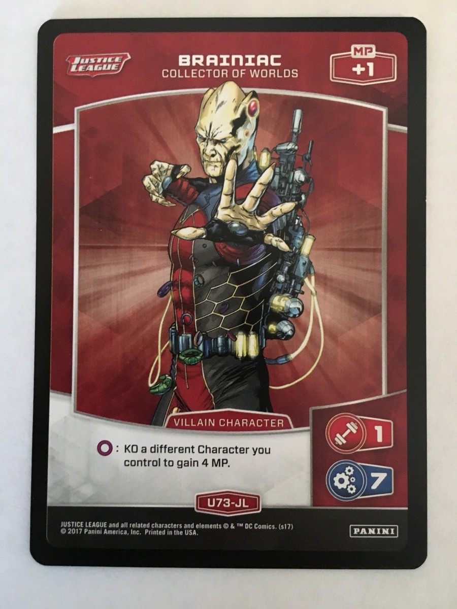 スケッチカード DC Universe Brainiac Meta X DC Justice League U73-JL Brainiac Trading Card Panini