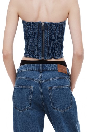 Magda Butrym x H&M Baggy Pleat-Front Denim Jeans Blue - All Sizes - Picture 5 of 6
