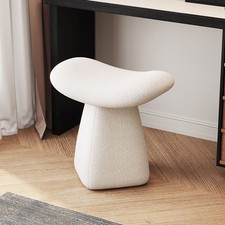 Beige dressing table stool, makeup chair, shoe changing stool, foot pedal multif