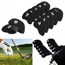 10 Pcs Neoprene Golf Iron Head Covers Club Headcovers Protect Set
