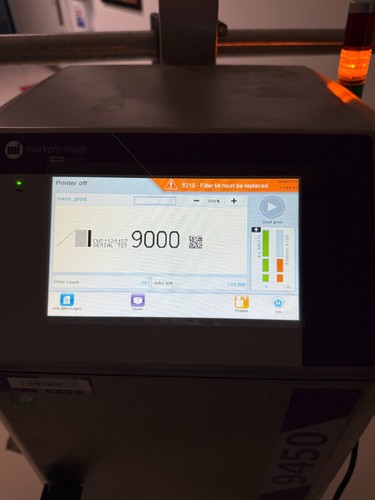 Markem-Imaje 9450 Continuous Inkjet Coder | Powers On / Working Display