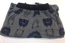 Marvel Black Panther Men s Dark Gray Lounge Pants W/ Black Purple Size S