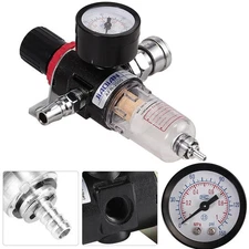 1/4" mini regulator w/ gauge for compressor compressed air pressure 130 psi