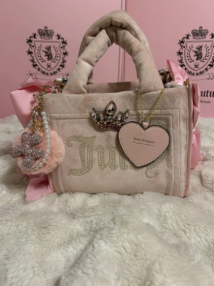 d*4様 ヴィンテージ ジューシークチュール　マルーンベロアボーボーバック　メタ Juicy Couture Velvet Exterior Bags & Handbags for Women for sale