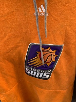 Adidas Phoenix Suns Basketball Orange & Gray Pullover Hoodie Size