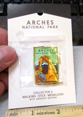 Arches national park Utah collector walking hiking stick Medallion Delicate Arch