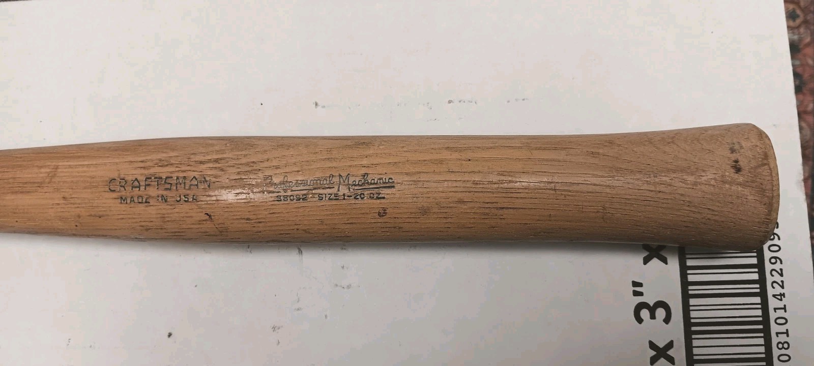 Vintage Craftsman 38092 Claw Hammer Professional Mechanic size 1 20oz