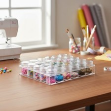 Modern Diamond Painting Storage Box: 30 Transparent Compartments for Easy Access