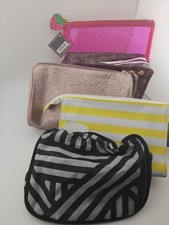 Sephora ULTA BEAUTY Makeup Cosmetics Bag Lot NWT Glitter Pink Summer Strawberry