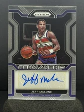 Jeff Malone AUTO 2021-22 Panini Prizm #PM-JML Penmanship Washington Bullets