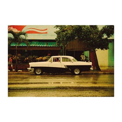 Wandbild CUBA CAR - bunt - 70x50 cm Wandbild Grafik Poster
