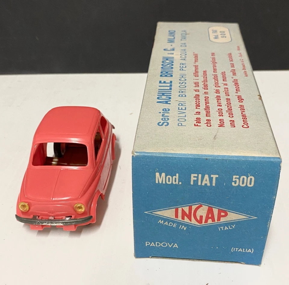 FIAT 500 INGAP Serie Brioschi 1:25 circa Rosa nuova con scatola. - Immagine 3 di 4