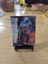 2025 Panini Prizm Black - Fireworks Eddie George #24 Silver Prizm