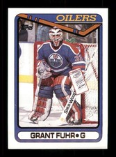  1990 Grant Fuhr 321 Oilers 31 Topps Hockey Sports Trading Card CC