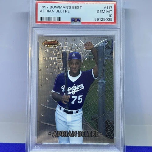 1997 BOWMAN'S BEST #117 ADRIAN BELTRE RC ROOKIE PSA 10 - Free Shipping - HOF!