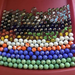 Large Job Lot Of Glass Marbles Approx 250