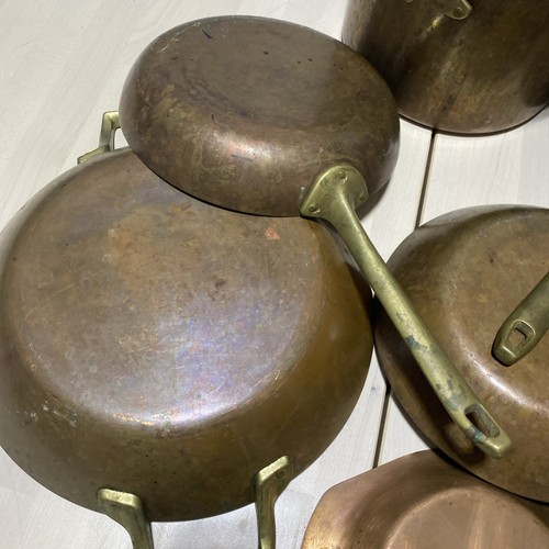 Paul Revere Vintage Copper Brass Stainless Cookware Pots And Pans Set - Picture 2 of 24