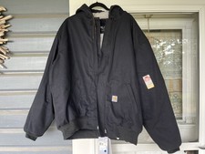 Carhartt Men's XL FR 3 Warmest Rating Jacket Model 0J1621-FRM Black Hood