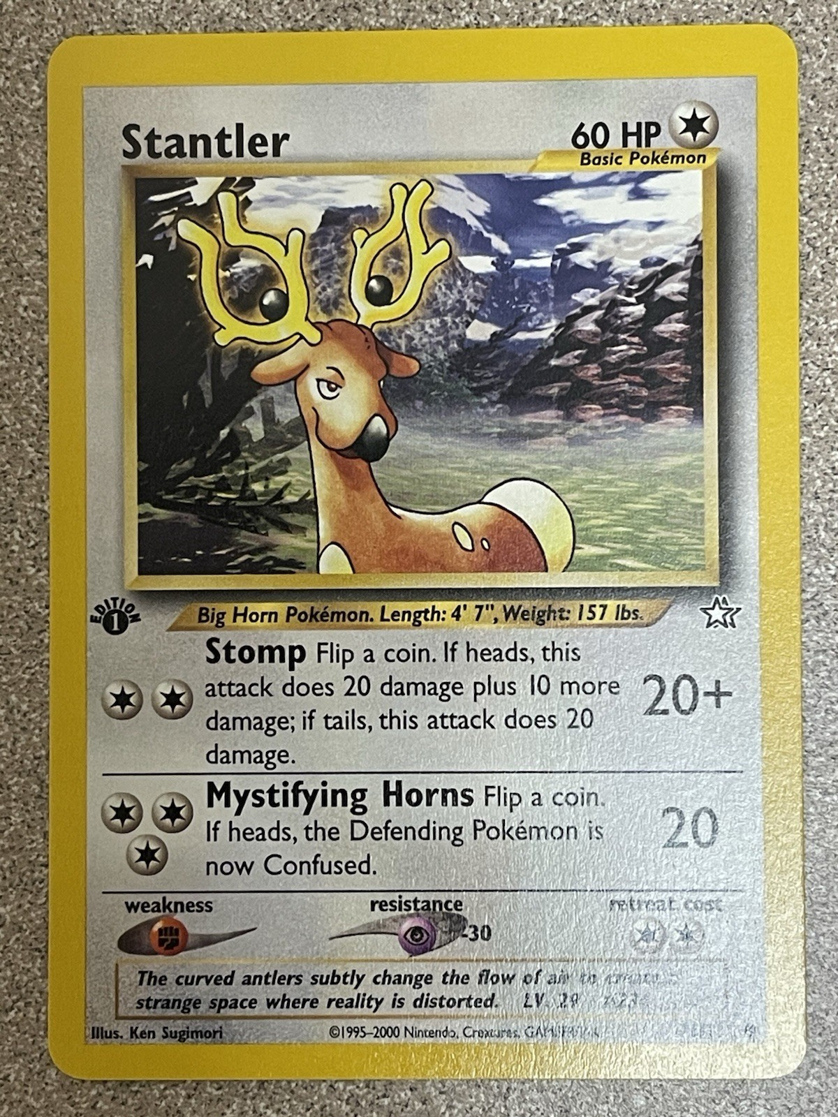 Stantler 1st Edition 76/111 Neo Genesis Regular -Near Mint-