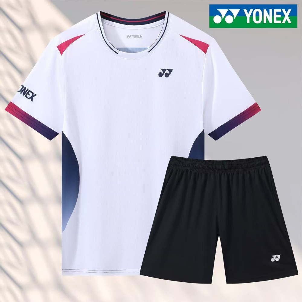 YONEX Men's Table Tennis Badminton T-shirt and Shorts Suit Sports
