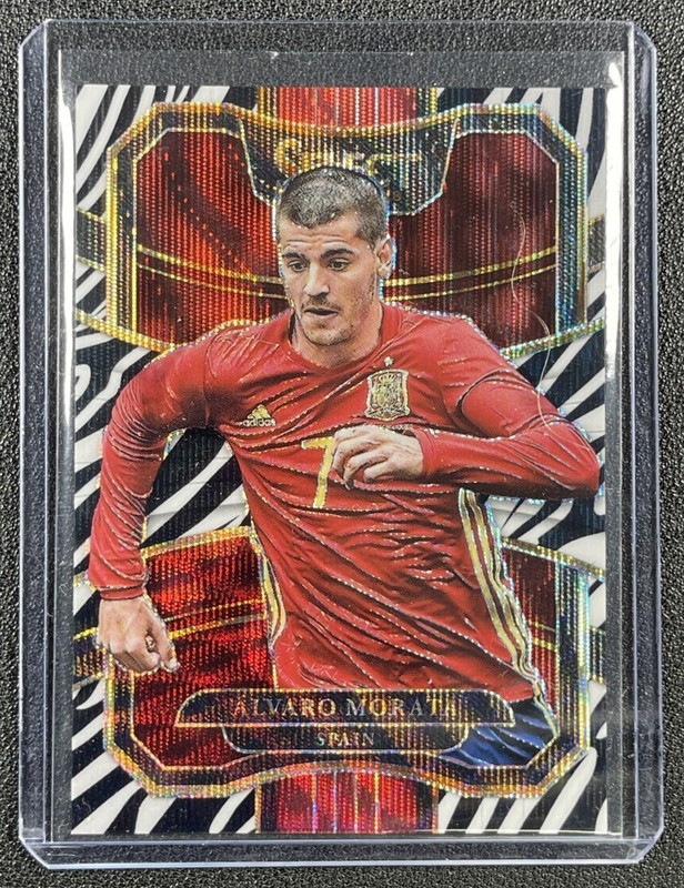 ALVARO MORATA 2017 PANINI SELECT #74 ZEBRA PRIZM TERRACE 9/25 SPAIN