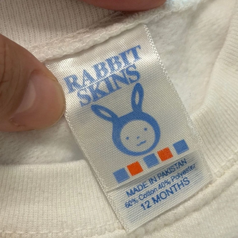 Sudadera con cuello redondo manga larga K State Wildcats 12 MESES Rabbit Skins blanca Foto 4 de 4