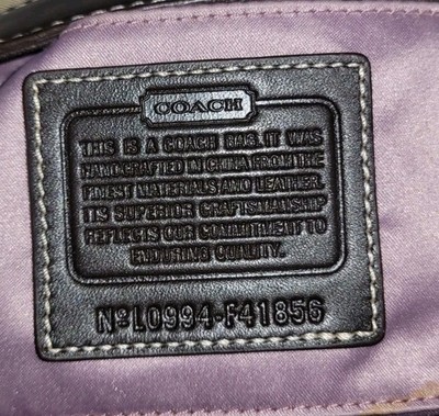 Coach Signature Mini Zoe Handbag, Creed LO994-F41856, Lilac Satin