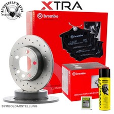 Brembo Bremsensatz + Reiniger Sport Xtra HINTEN Ø 256 mm Audi A3 VW Caddy Golf p
