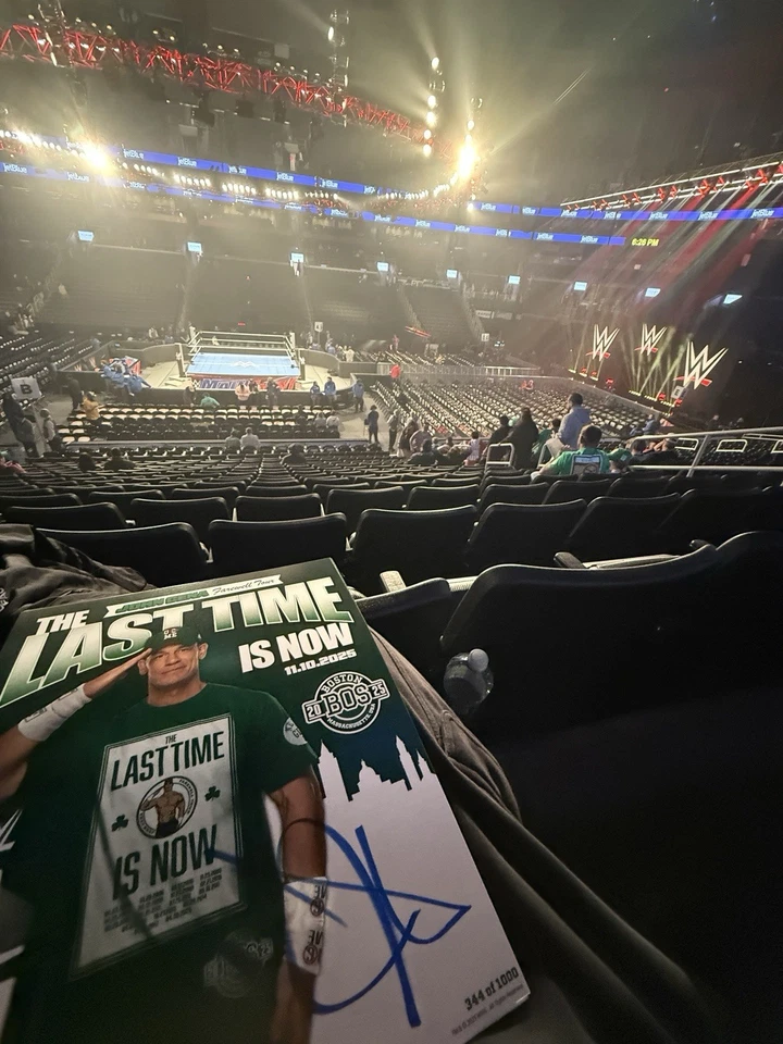 John Cena Last Time Is Now Farewell Tour Signed Poster BOSTON FINAL MATCH RARE - Image 3 of 4