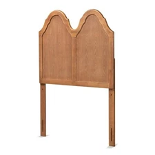 Baxton Studio Tobin Ash Walnut Finished Wood Twin Size Arched Headboard