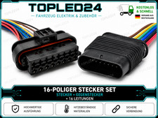 16 pol Stecker + Buchse Kabel PDC f&uuml;r Mercedes W205 W212 A000153212 +A0001532122