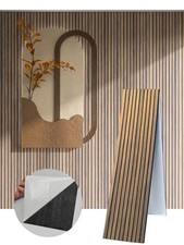 2 Packs 3D Wall Panels Peel and Stick Wall Panels for Interior Dark Walnut