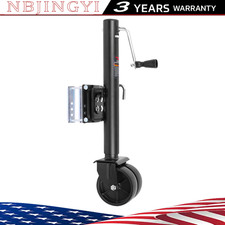 2000 lbs 12"Lift RV Utility Swivel Bolt on Boat Trailer Jack Stand Dual Wheel