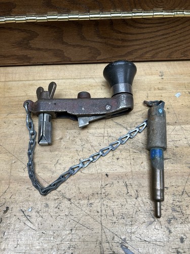 VINTAGE RARE CAST STEEL TROLLEY/ SUBWAY CAR CONTROL HANDLE W/ KEY