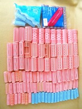 Huge Lot of Vintage Plastic Snap On Hair Rollers