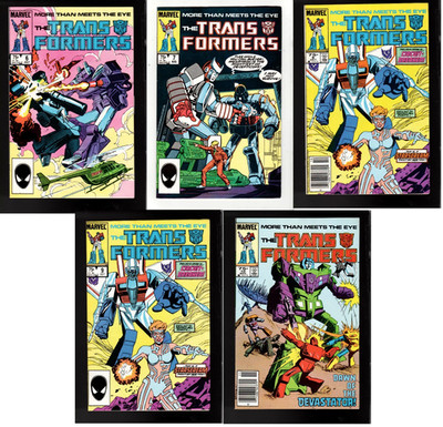 TRANSFORMERS LOT OF 5 (VF/NM AVG) #6,7,9A,9B,10 MARVEL 1985 WE COMBINE SHIPPING!