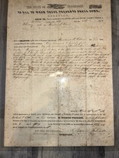 Andrew Johnson Signed Autograph Land Deed Governor President
