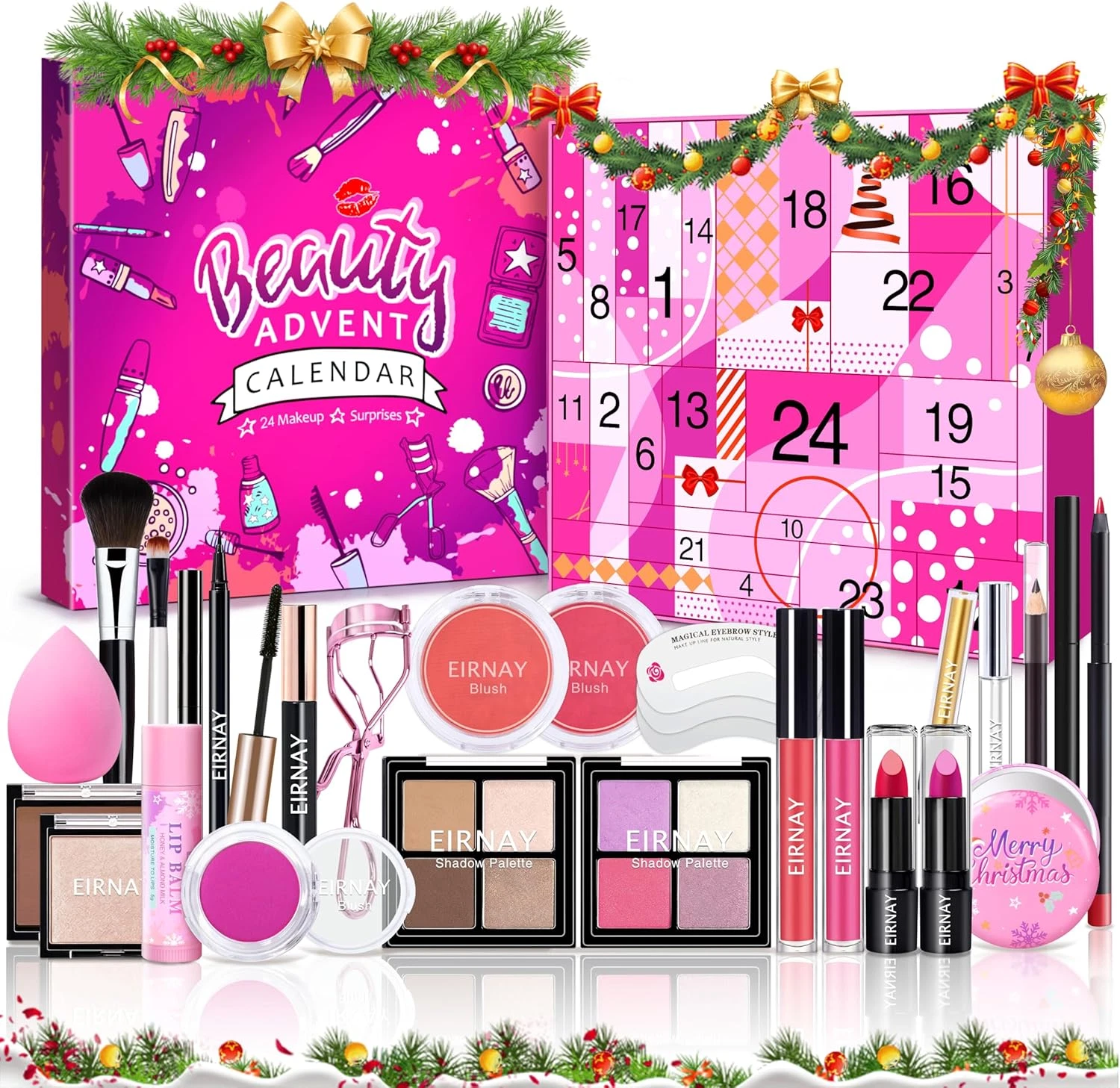 Calendario Adviento Maquillaje 2025 24 Dias Regalo Navidad Mujer Teen Chicas Kit