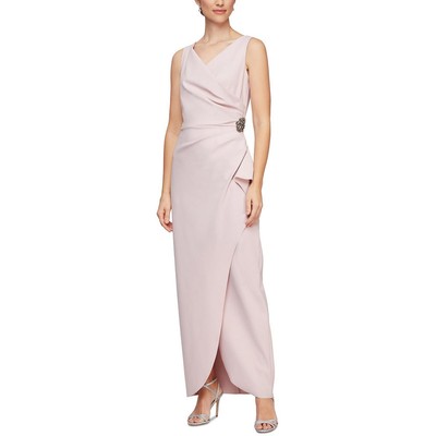 Alex Evenings Womens Pink Embellished Evening Dress Gown Petites 4P BHFO 1727