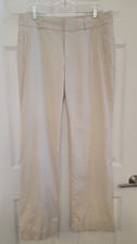 Banana Republic Womens Pants 12 Khaki Martin Fit Trouser Wide Leg Cuffed Stretch